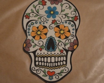 Day of the Dead Sugar Skull Fondant Cake Topper