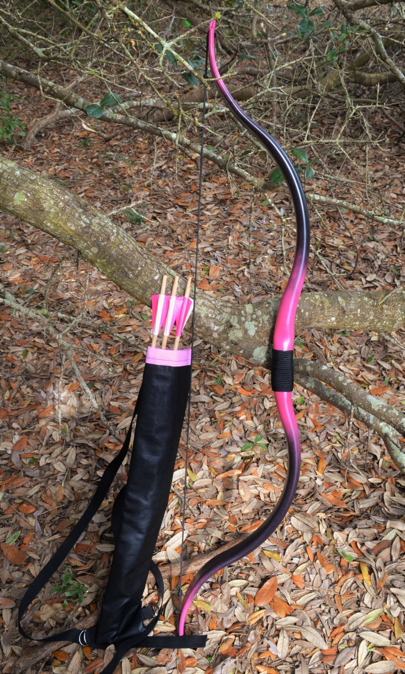 Pink Fade Bow 3 Arrows and Quiver Etsy