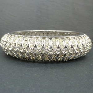 Statement Sparkly Hinged Bangle