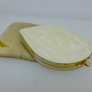 Lucite Horseshoe Compact