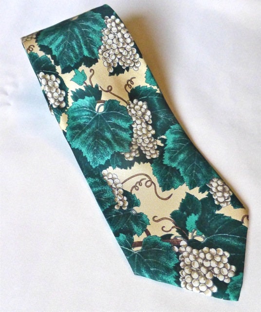 Image of Grapes & Vine Silk Tie By Robert Talbott