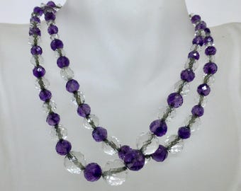 Crystal and Amethyst Beads