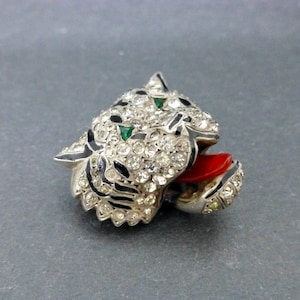 Silver Tiger Head Pin