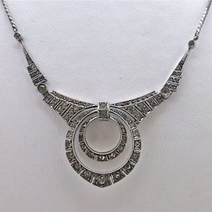 Art Deco Circular Paste Necklace