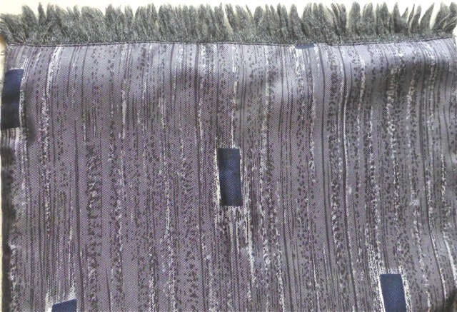 Image of Silvery Grey With Blue Decoration