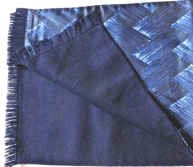 Image of Geometric Blue Scarf