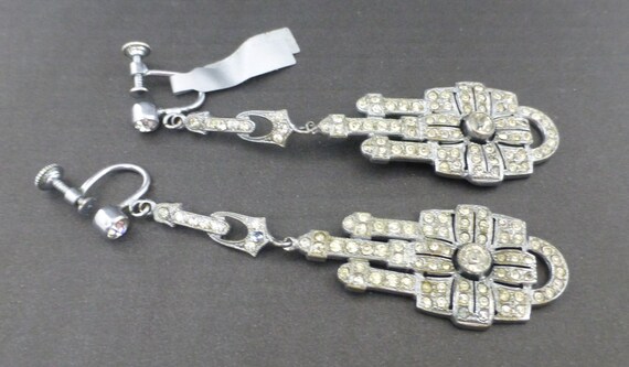 Art Deco Long Drop Earrings