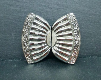 Art Deco Silvered Glass Buckle