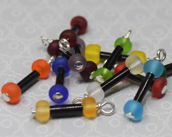 Set of 12 Handmade 16mm Drops - Various Colors, CUSTOMIZABLE!