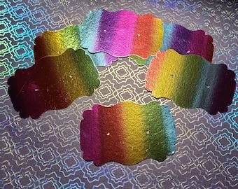 Rainbow Foil Earring Cards, set of 25