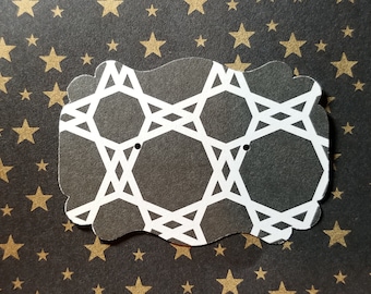 Closeout Clearance Black & White Earring Display Cards - Set of 12