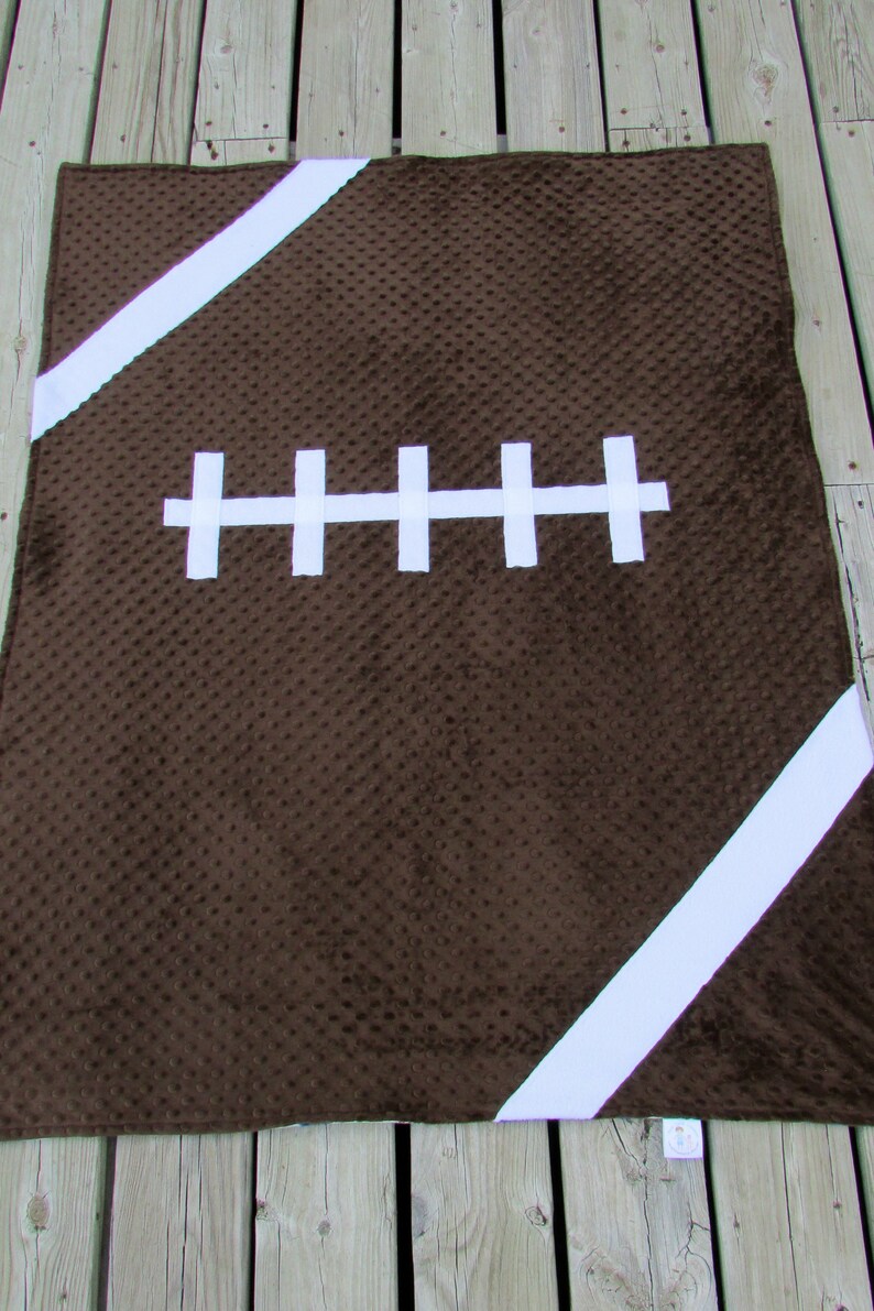 Football Blanket Personalized Sports Minky Blanket and Throw Etsy