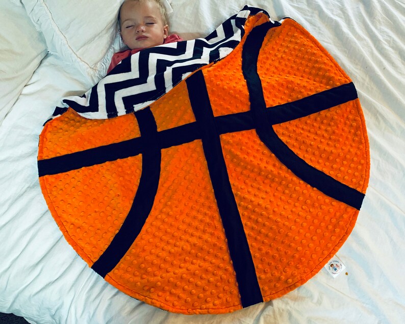 35 Basketball Minky Baby Blanket Personalized Baby Etsy