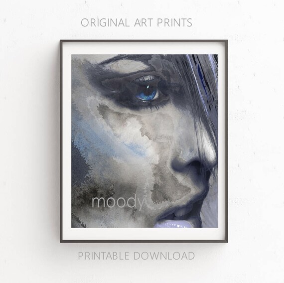 Graphic PRINTABLE Art Black Grey Decor Digital Art Prints - Etsy
