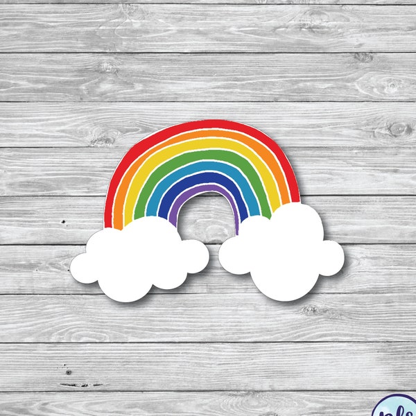 50 x Rainbow Stickers - laptop, books, decor, school, wall, car, cup