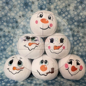 Snowman faces Series 6 with patterns