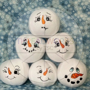 Snowman Faces series 1-5 with patterns. 30 faces
