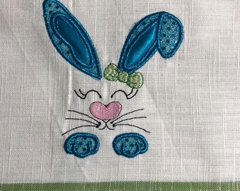 Girl bunny applique