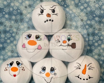 Snowman Faces Series 2 with patterns