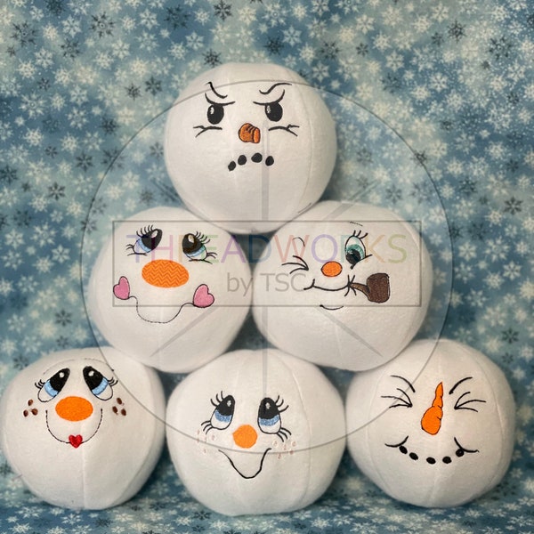 Snowman Faces Series 2 with patterns