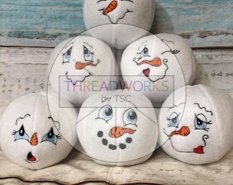 Snowman faces Series 3 with patterns