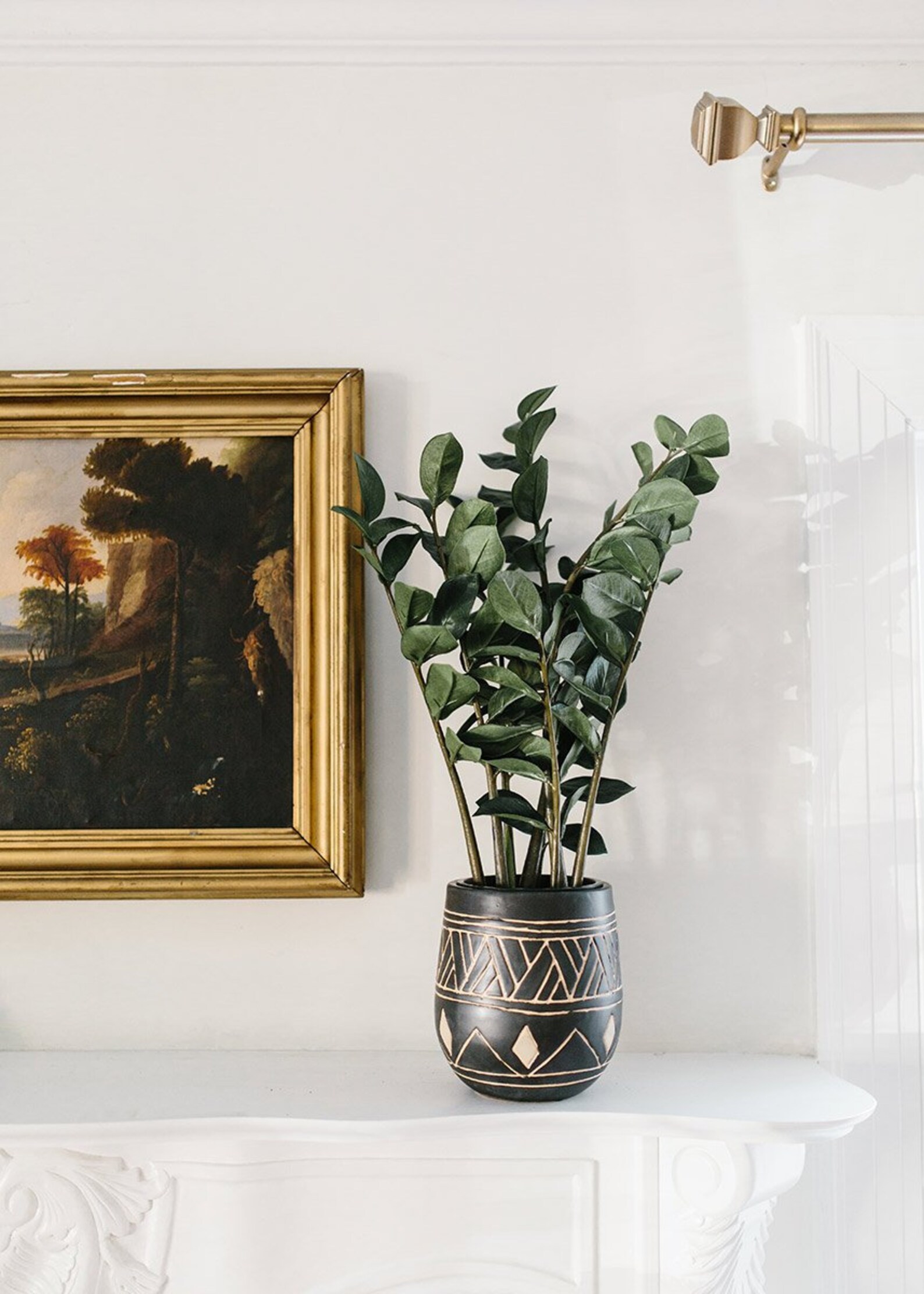 Tropical ZZ Artificial House Plant in Pot 25 Tall Etsy