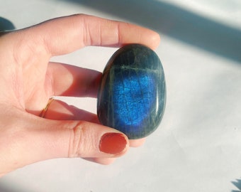 Labradorite or Blue Apatite Palmstone