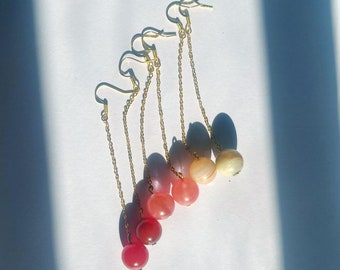 Gemstone Gumball Dangly Earrings