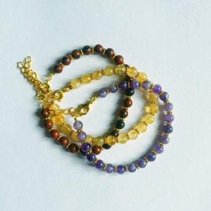 6mm Crystal Beaded Ruffle-Spacer Adjustable Bracelet