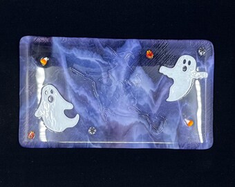 Ghostly Halloween Party Decorative Glass Panel