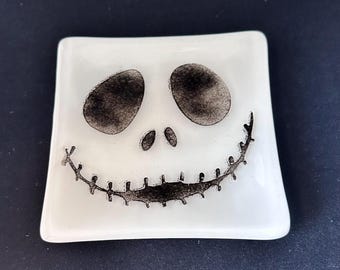 Smiling Jack Halloween Treat Plate Glass Plate 2