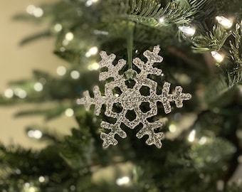Beautiful Fused Glass Snowflake Ornament - Style 3