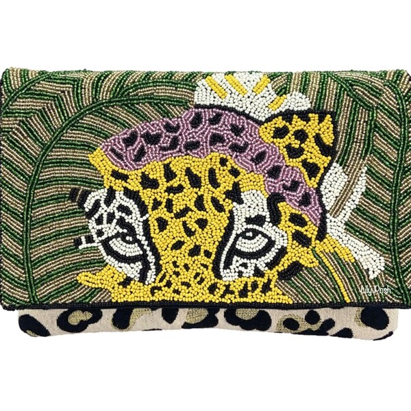 Leopard Crossbody Labubu Bag Clutch