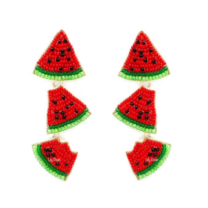Watermelon Earrings - Etsy