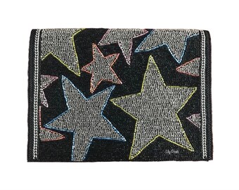 LAVOVO Celestial Sun Moon Stars Womens Clutch Purses Organizer Handbags Zip Around Wallet