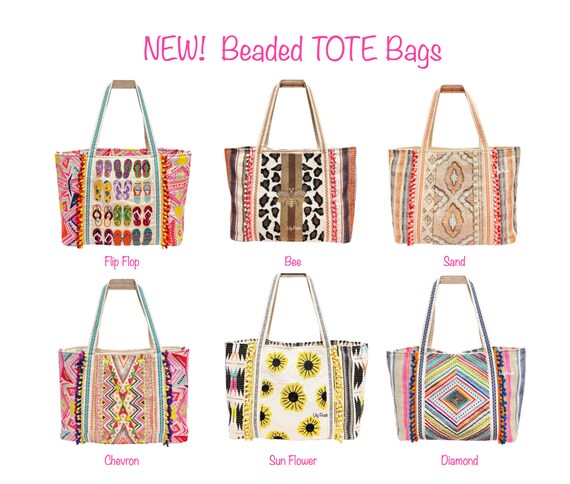 NEW Beaded Boho Tote Bag Beach Bag Tropical Beach Vacation Bag Travel Bag Grocery Bag Gift for Her Etsy Canada