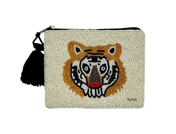 Tiger Coin Pouch Seed Bead Coin Pouch Beaded Coin Purse Game