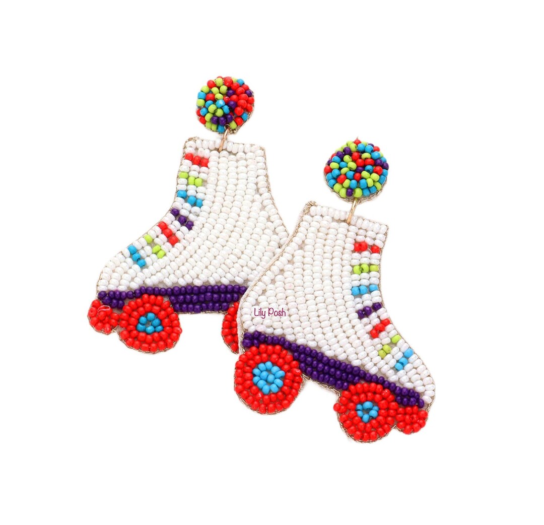 NEW Roller Skates Earring Seed Bead Earring Shoes Earrings Etsy