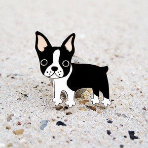 Boston Terrier Pin, Boston Terrier Brooch, Boston Terrier Jewelry,  Boston Terrier Gifts, Dog Pin, Shrink Plastic