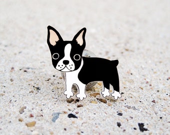 Boston Terrier Pin, Boston Terrier Brooch, Boston Terrier Jewelry,  Boston Terrier Gifts, Dog Pin, Shrink Plastic