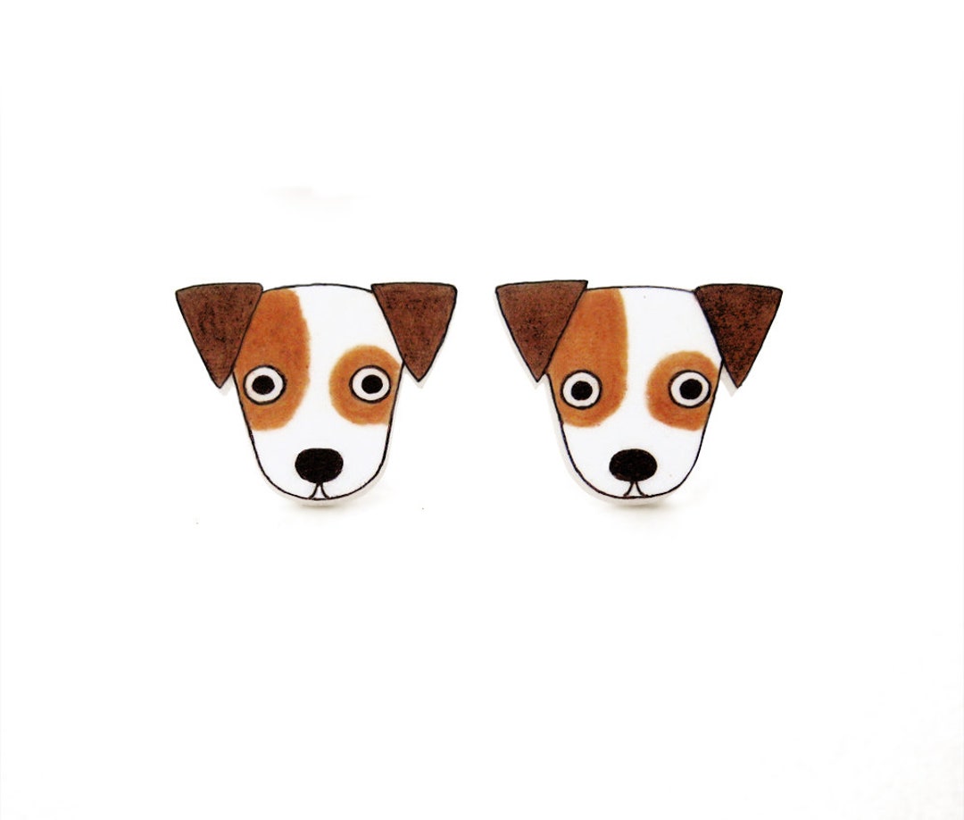 Jack Russell Terrier Earrings, Jack Russell Terrier Jewelry, Jack
