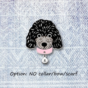 Pin de Cockapoo negro, broche personalizado para perros, regalo para amantes de los Cockapoo, joyería artesanal de plástico termorretráctil.