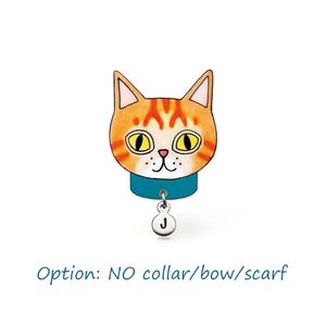Orange Tabby Cat Pin, Ginger Cat Brooch, Tabby Cat Jewelry, Orange Tabby Cat Lover Gift, Personalized Cat Pin, Shrink Plastic
