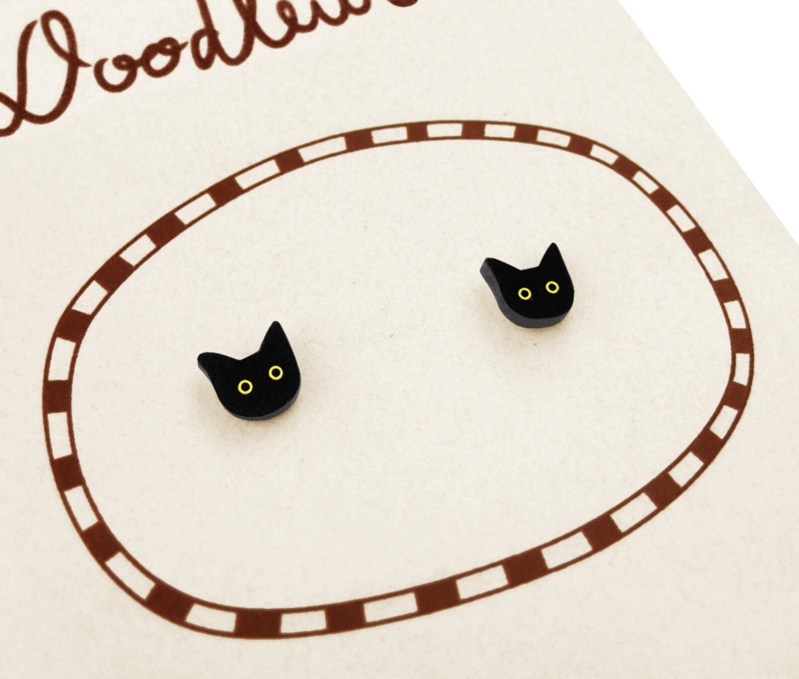Tiny Black Cat Earrings Cat Jewelry Cat Jewellery Black Cat Etsy