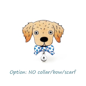 Handmade Golden Retriever Pin, Personalized Dog Brooch, Shrink Plastic Jewelry, Golden Retriever Lover Gift