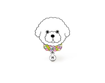 Bichon Pin, Bichon Brooch, Bichon Jewelry, Bichon Gifts, Personalized Dog Pin, Shrink Plastic