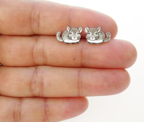 chinchilla earrings