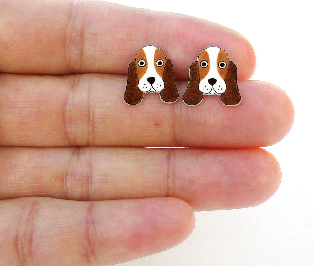 Basset Hound Earrings Basset Hound Jewelry Basset Hound Etsy