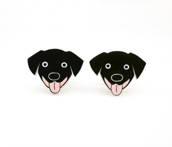 black labrador earrings