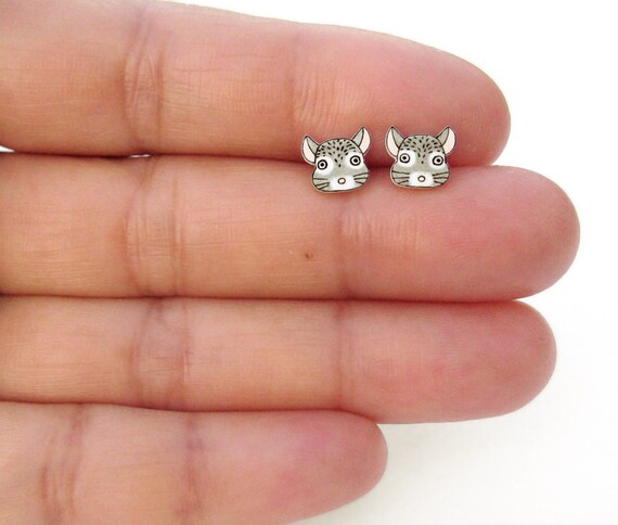 chinchilla earrings